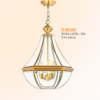 Đèn thả đồng kính NB602 3 bóng E14 Ø400mm