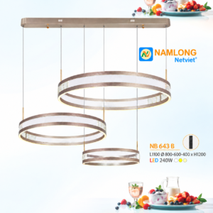 Đèn thả pha lê NB643B LED 240W 3 chế độ màu