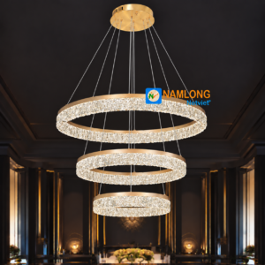 Đèn thả pha lê NB646B 3 vòng LED 200W