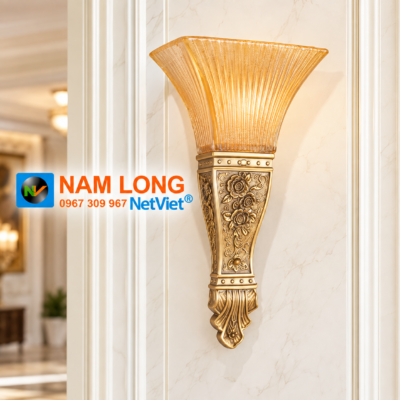 đèn vách tường cổ điển NV86A thân bột đá