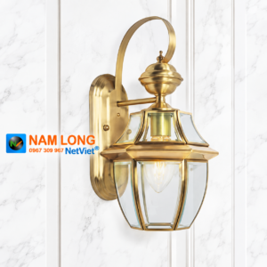 Đèn vách tường đồng NV0600 chao kính cổ điển